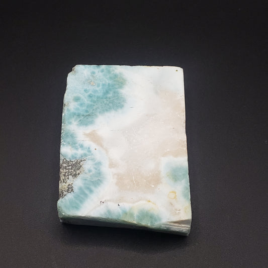 Larimar Lapidary Stone 2 x 1.5 inches Raw Natural 61 grams Dominican Republic LAR60C Simply CBD LLC