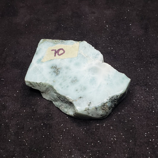 Larimar Lapidary Stone Natural 2.5 x 2 inches 73 grams Dominican Republic LAR70 Simply CBD LLC