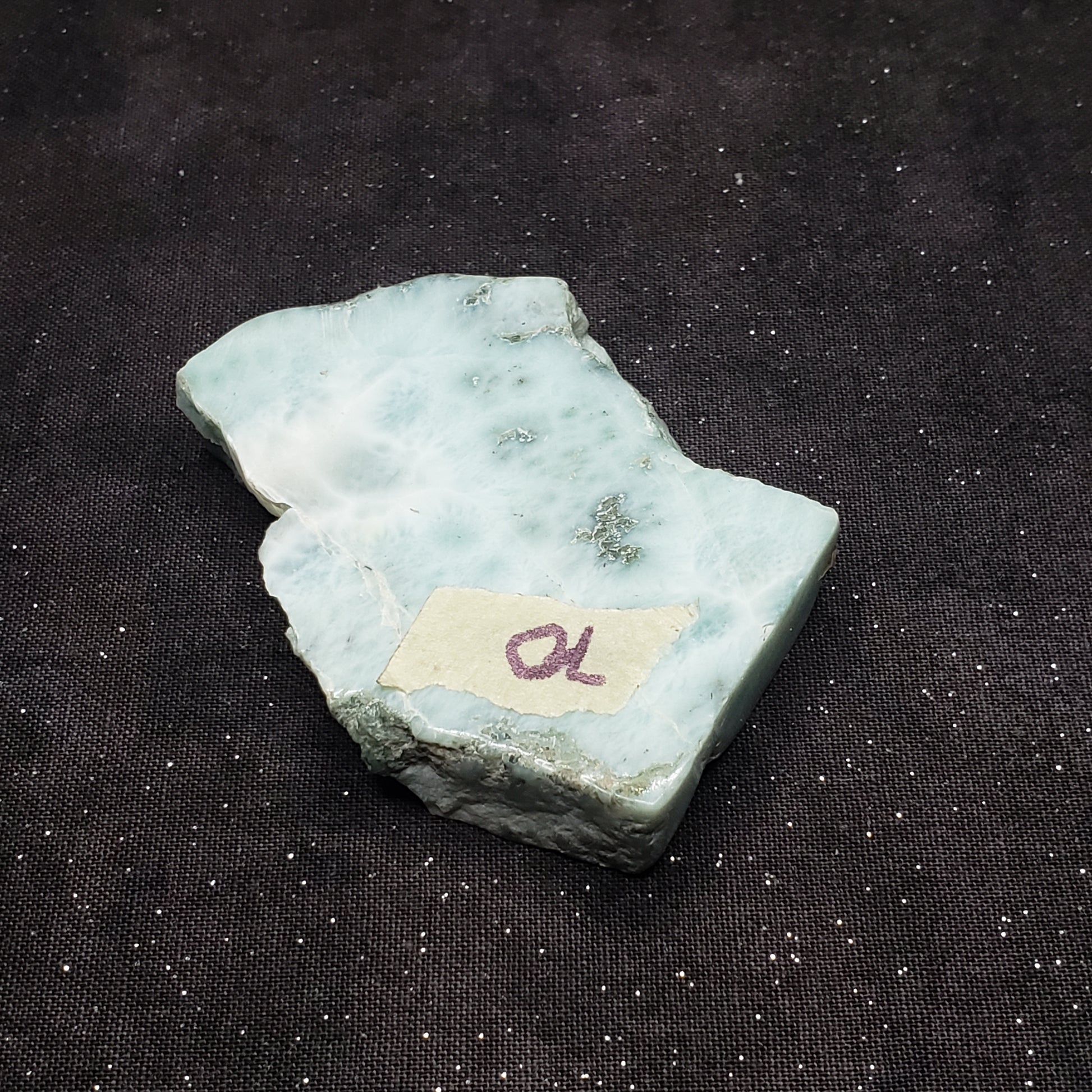 Larimar Lapidary Stone Natural 2.5 x 2 inches 73 grams Dominican Republic LAR70 Simply CBD LLC