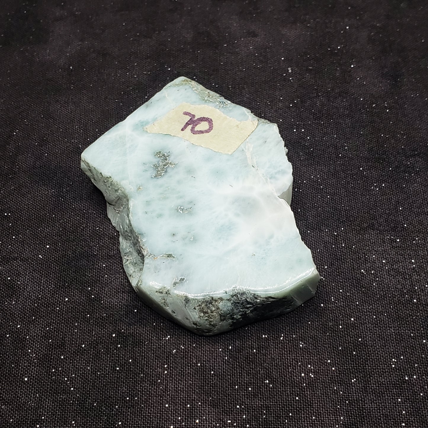 Larimar Lapidary Stone Natural 2.5 x 2 inches 73 grams Dominican Republic LAR70 Simply CBD LLC