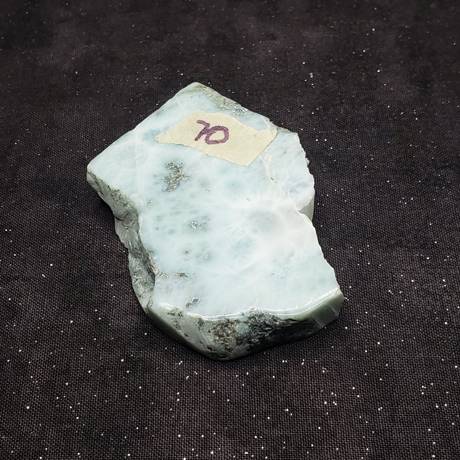Larimar Lapidary Stone Natural 2.5 x 2 inches 73 grams Dominican Republic LAR70 Simply CBD LLC