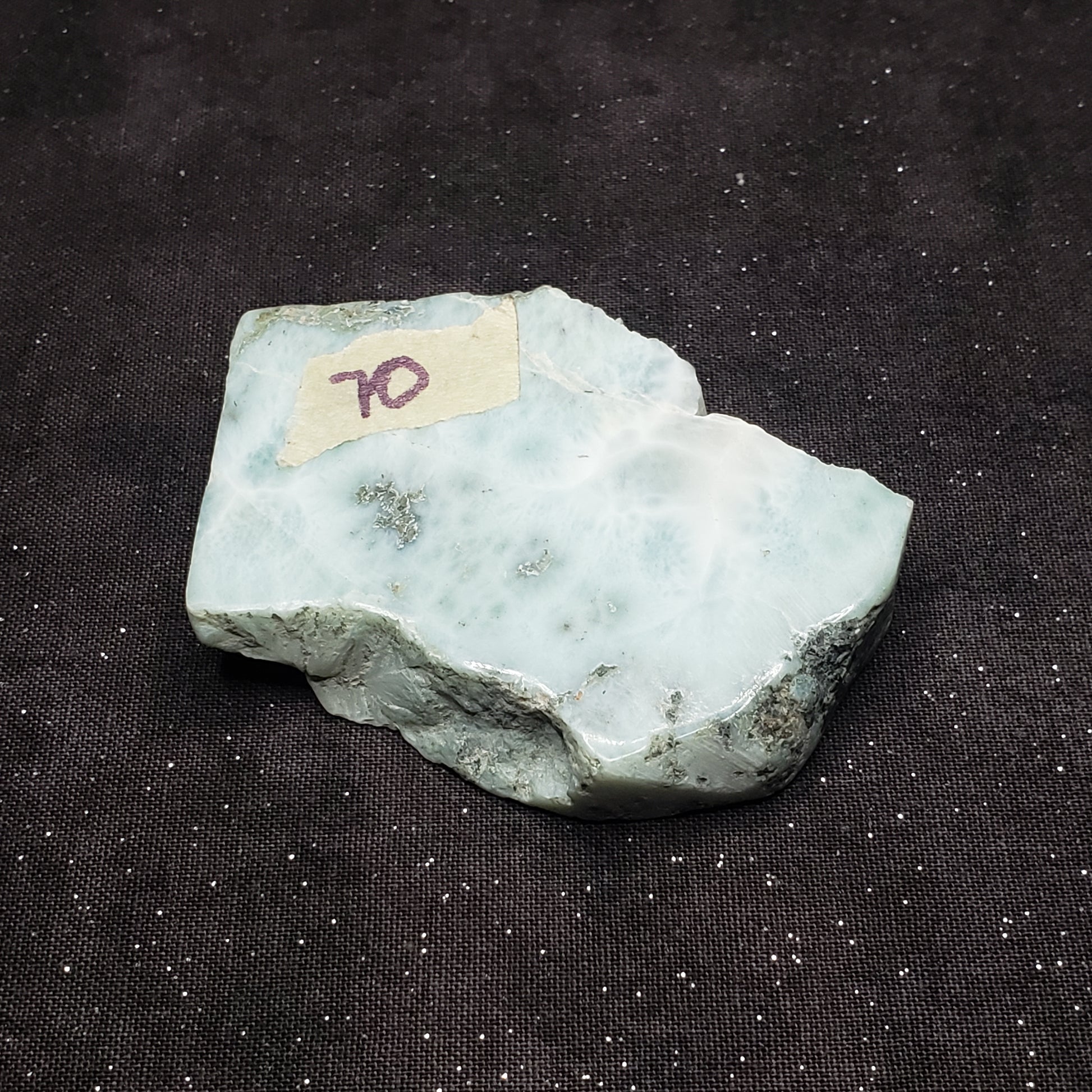 Larimar Lapidary Stone Natural 2.5 x 2 inches 73 grams Dominican Republic LAR70 Simply CBD LLC