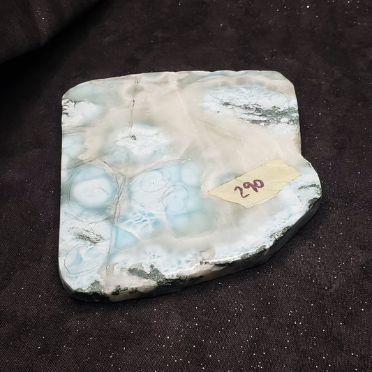 Larimar Natural Large Lapidary beauty 4.5 x 3.5 inches 293 grams Dominican Republic LAR290 Simply CBD LLC