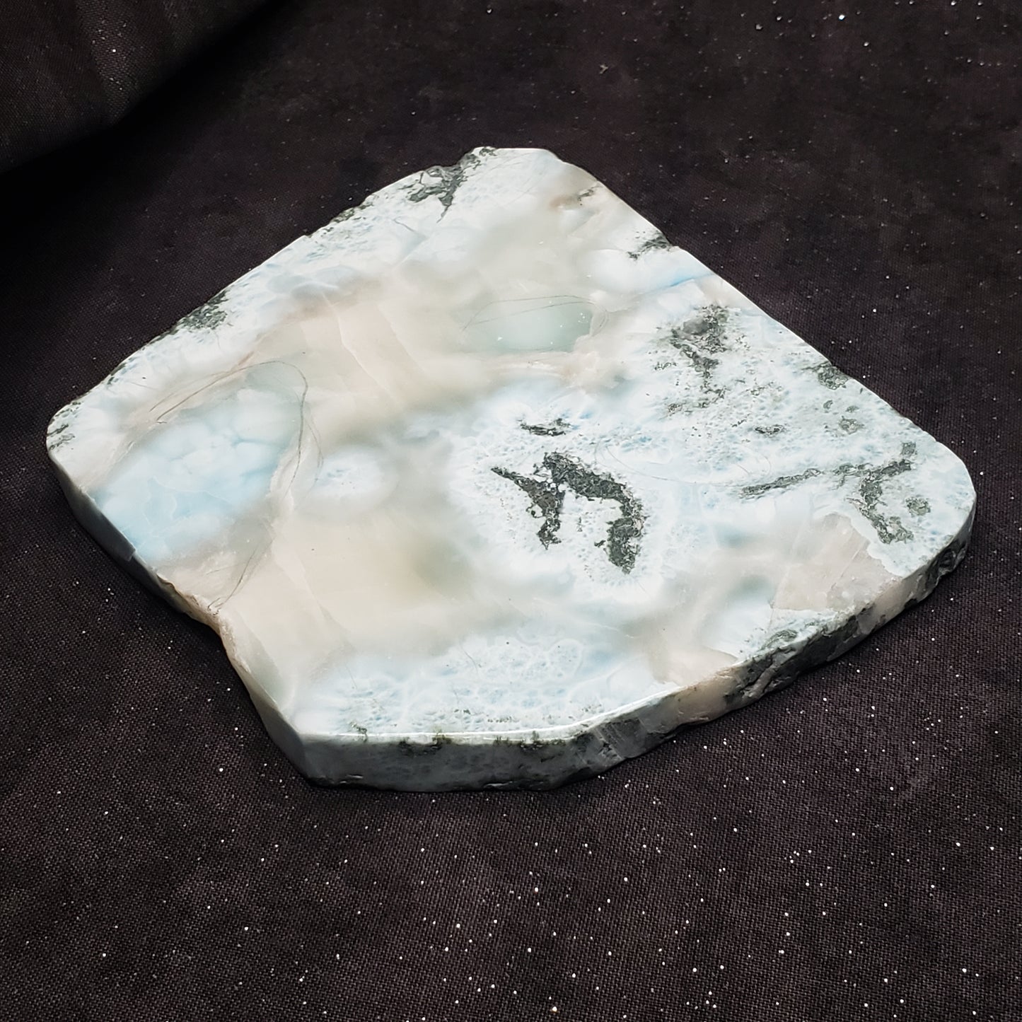 Larimar Natural Large Lapidary beauty 4.5 x 3.5 inches 293 grams Dominican Republic LAR290 Simply CBD LLC