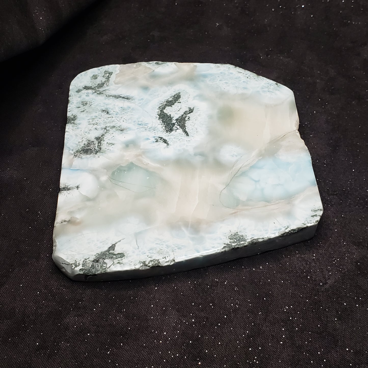 Larimar Natural Large Lapidary beauty 4.5 x 3.5 inches 293 grams Dominican Republic LAR290 Simply CBD LLC
