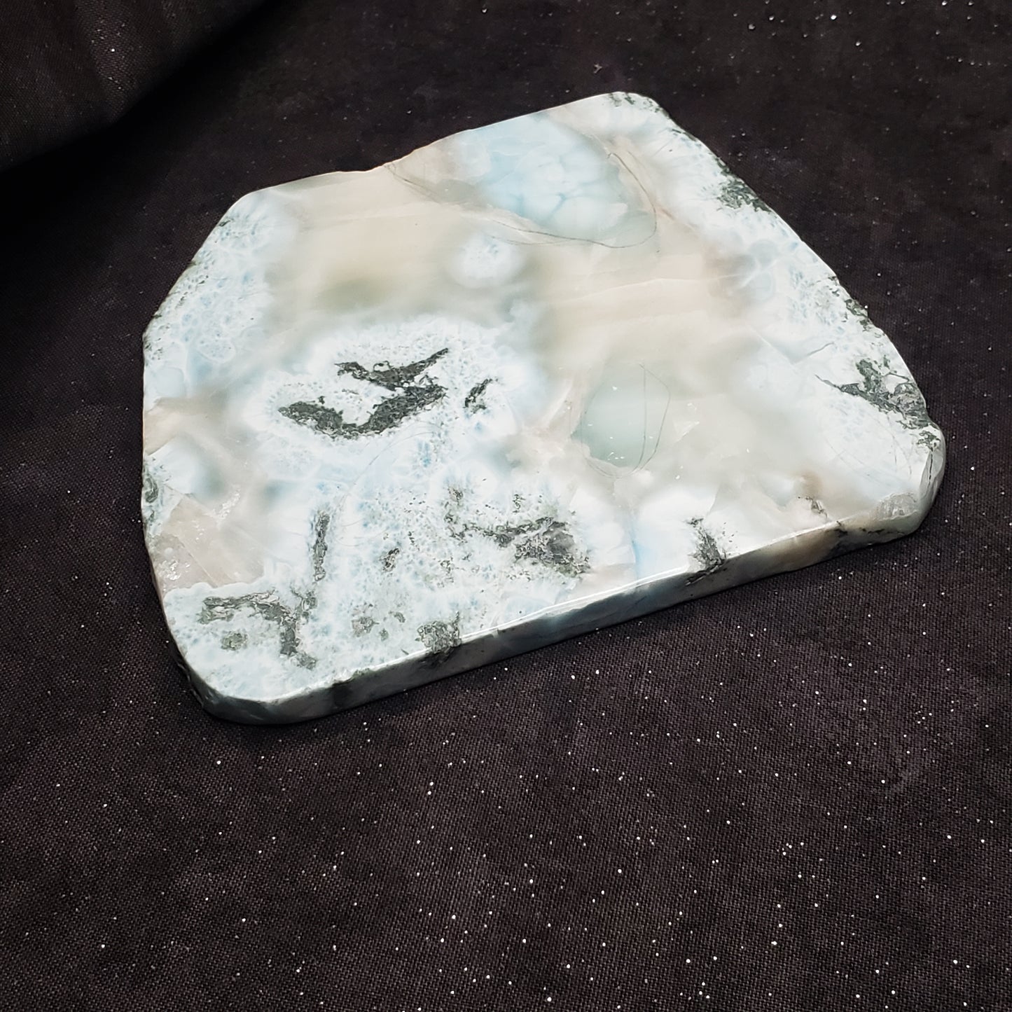 Larimar Natural Large Lapidary beauty 4.5 x 3.5 inches 293 grams Dominican Republic LAR290 Simply CBD LLC