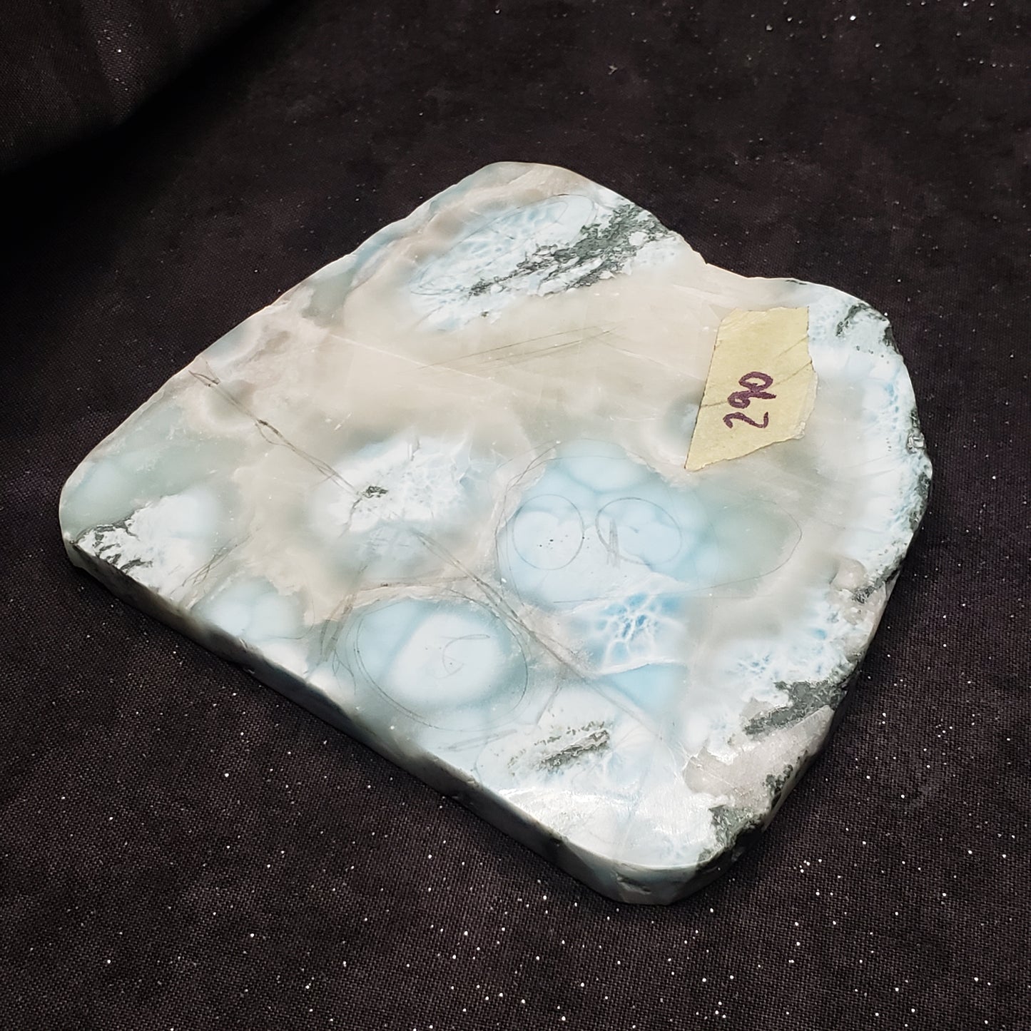 Larimar Natural Large Lapidary beauty 4.5 x 3.5 inches 293 grams Dominican Republic LAR290 Simply CBD LLC