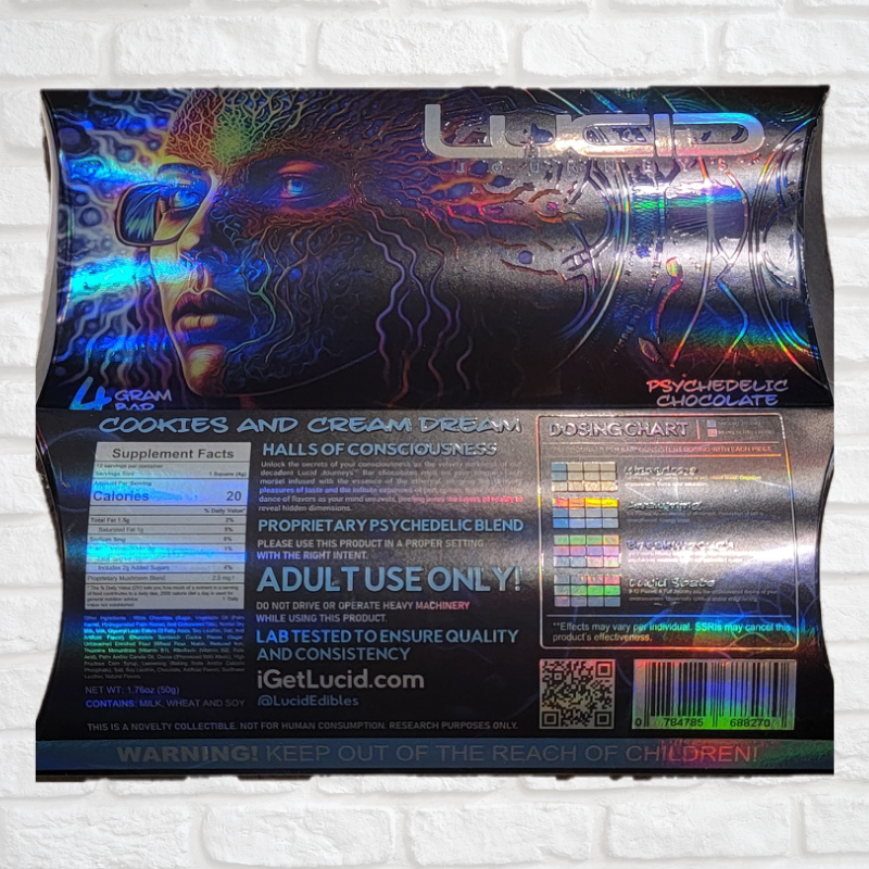Lucid Journeys Psychedelic Chocolate Bar 4gram Simply CBD LLC