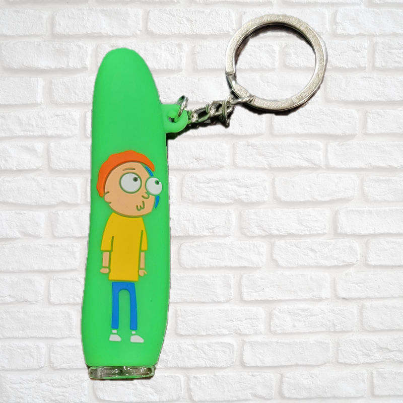 Rick and Morty and Simpson Silicone One Hitter Keychains Simply CBD LLC