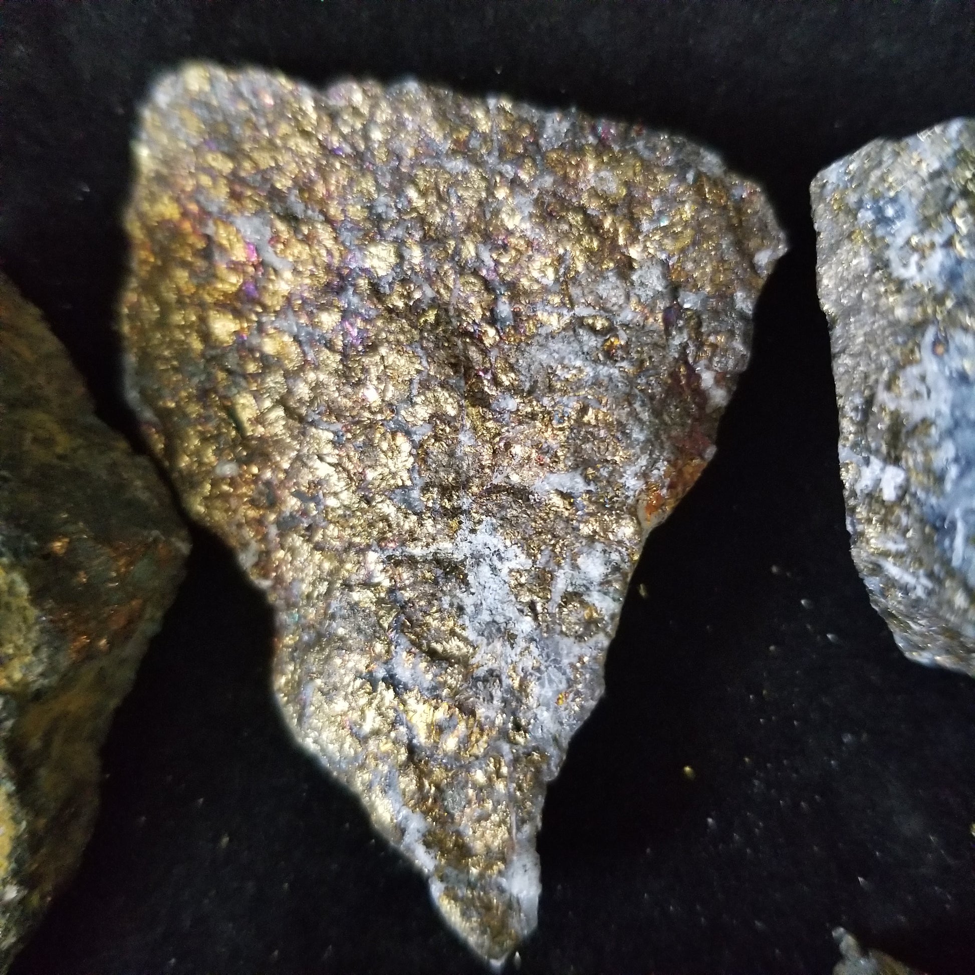 Rainbow Peacock Ore Pyrite raw healing gold shimmer crystal stones 1LB (LOT11) Simply CBD LLC