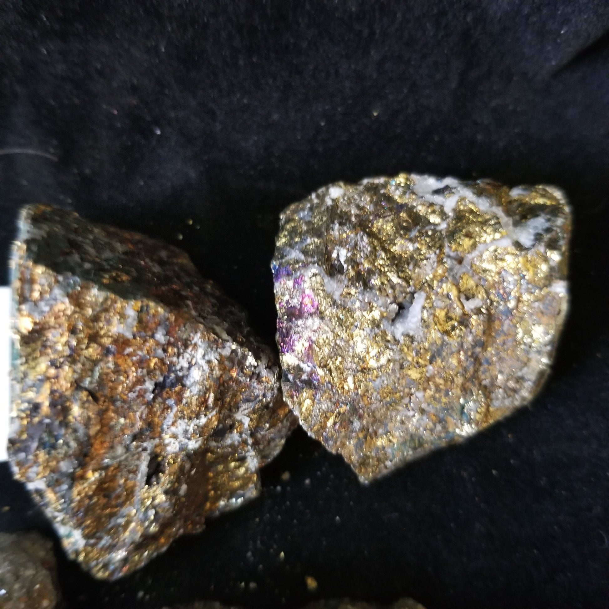 Rainbow Peacock Ore Pyrite raw healing gold shimmer crystal stones 1LB (LOT11) Simply CBD LLC