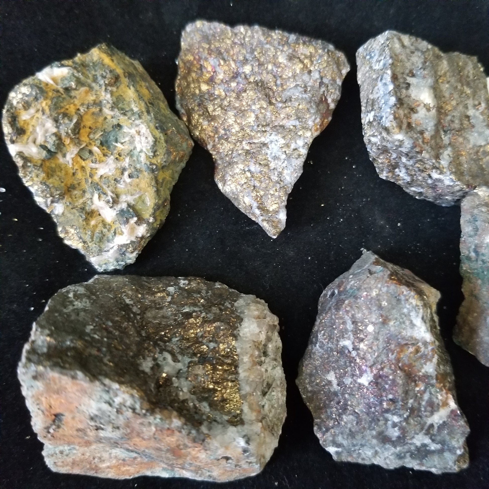 Rainbow Peacock Ore Pyrite raw healing gold shimmer crystal stones 1LB (LOT11) Simply CBD LLC