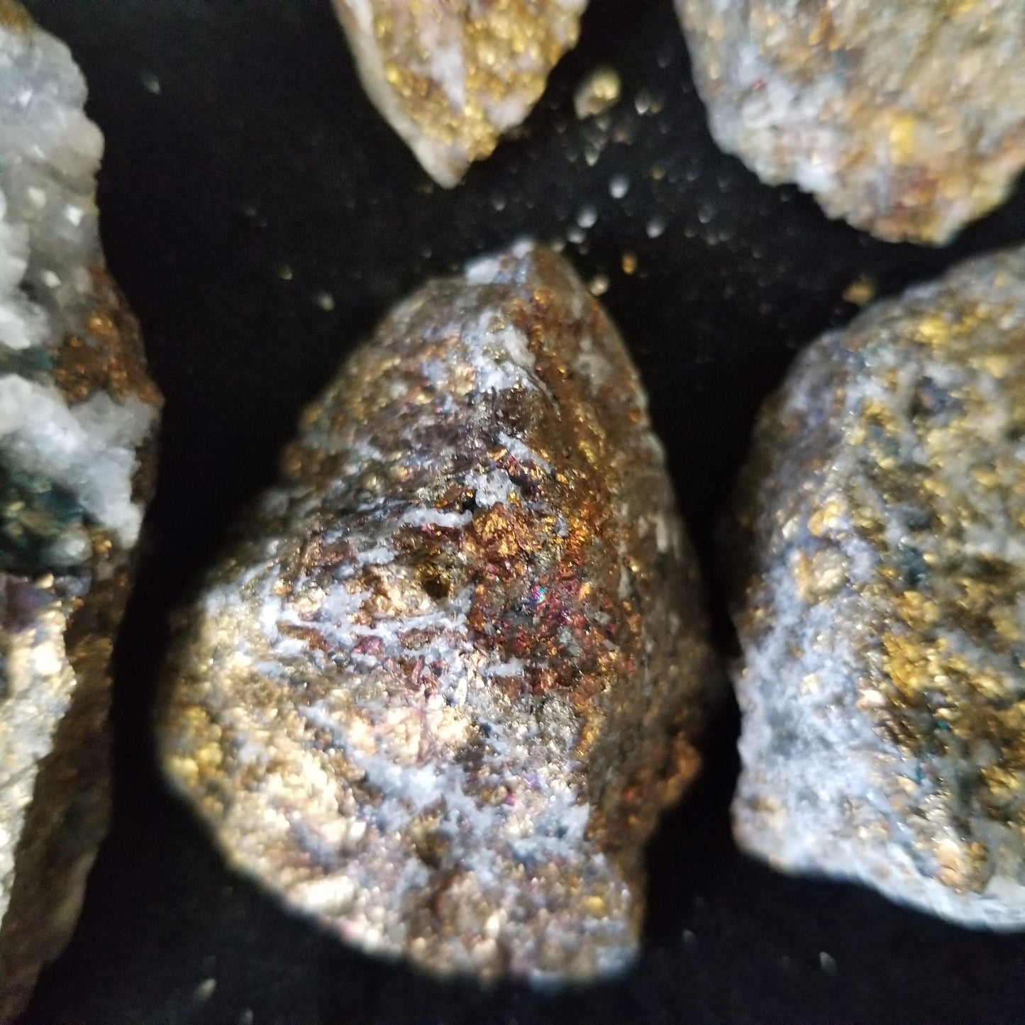 Rainbow Peacock Ore Pyrite raw healing gold shimmer crystal stones 1LB (LOT12) Simply CBD LLC