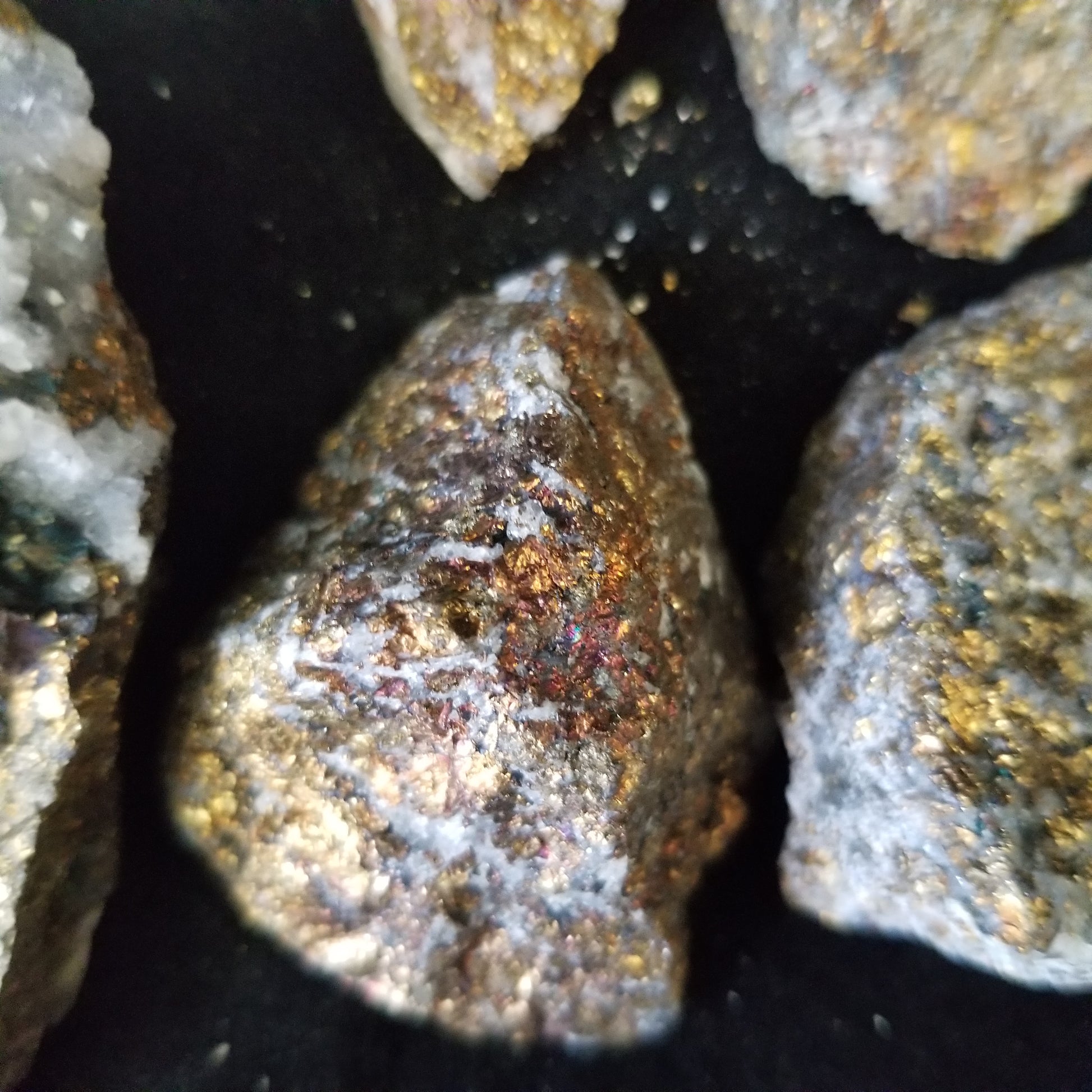 Rainbow Peacock Ore Pyrite raw healing gold shimmer crystal stones 1LB (LOT12) Simply CBD LLC