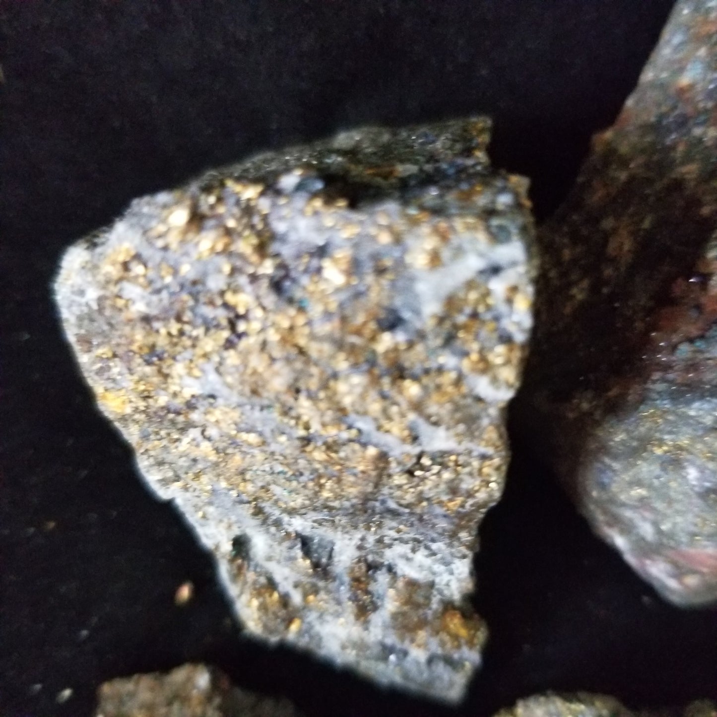Rainbow Peacock Ore Pyrite raw healing gold shimmer crystal stones 1LB (LOT12) Simply CBD LLC