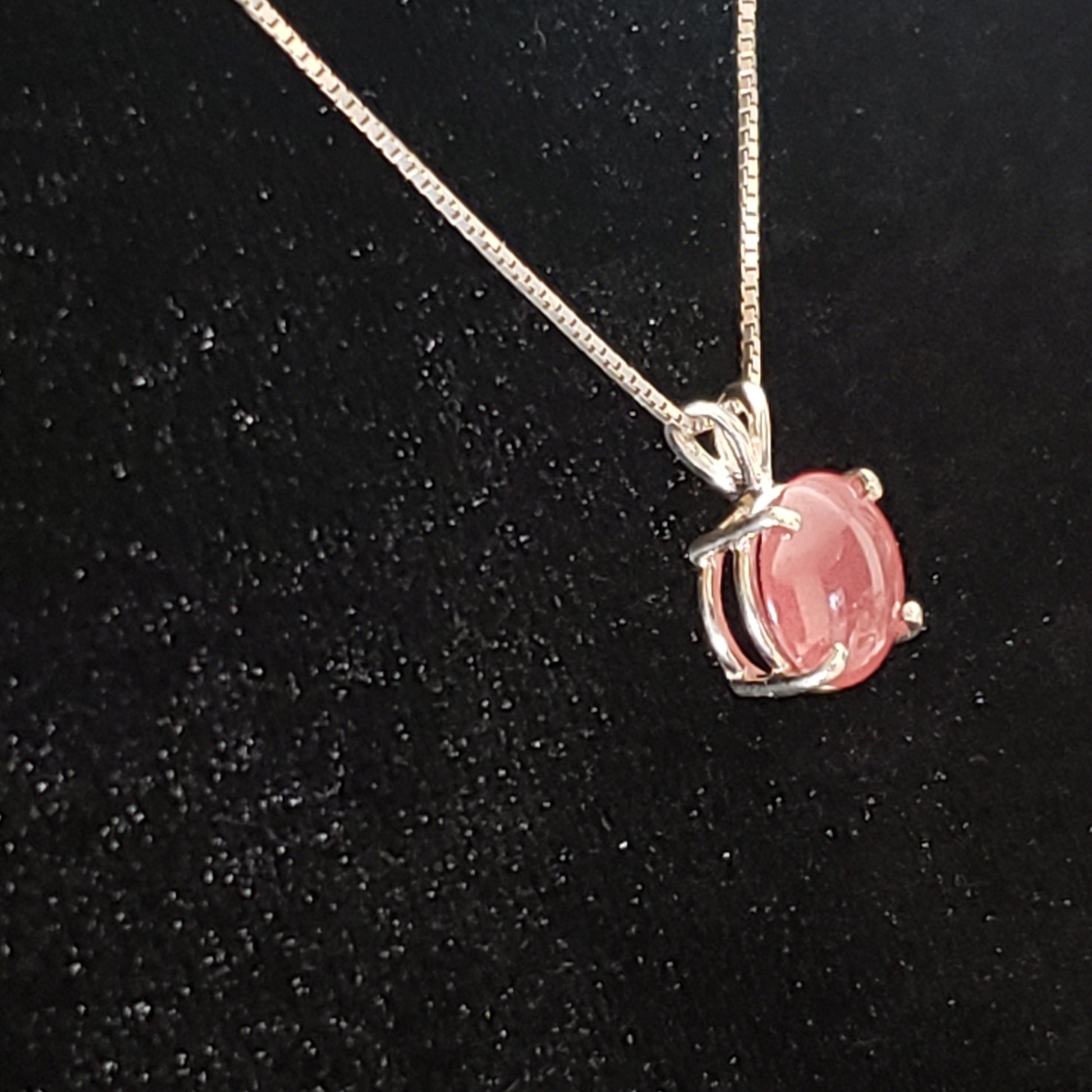 Rhodocrosite 8 carat Silver Pendant Simply CBD LLC