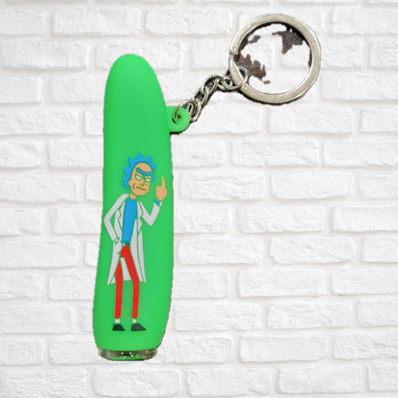 Rick and Morty and Simpson Silicone One Hitter Keychains Simply CBD LLC