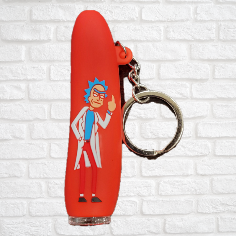 Rick and Morty and Simpson Silicone One Hitter Keychains Simply CBD LLC