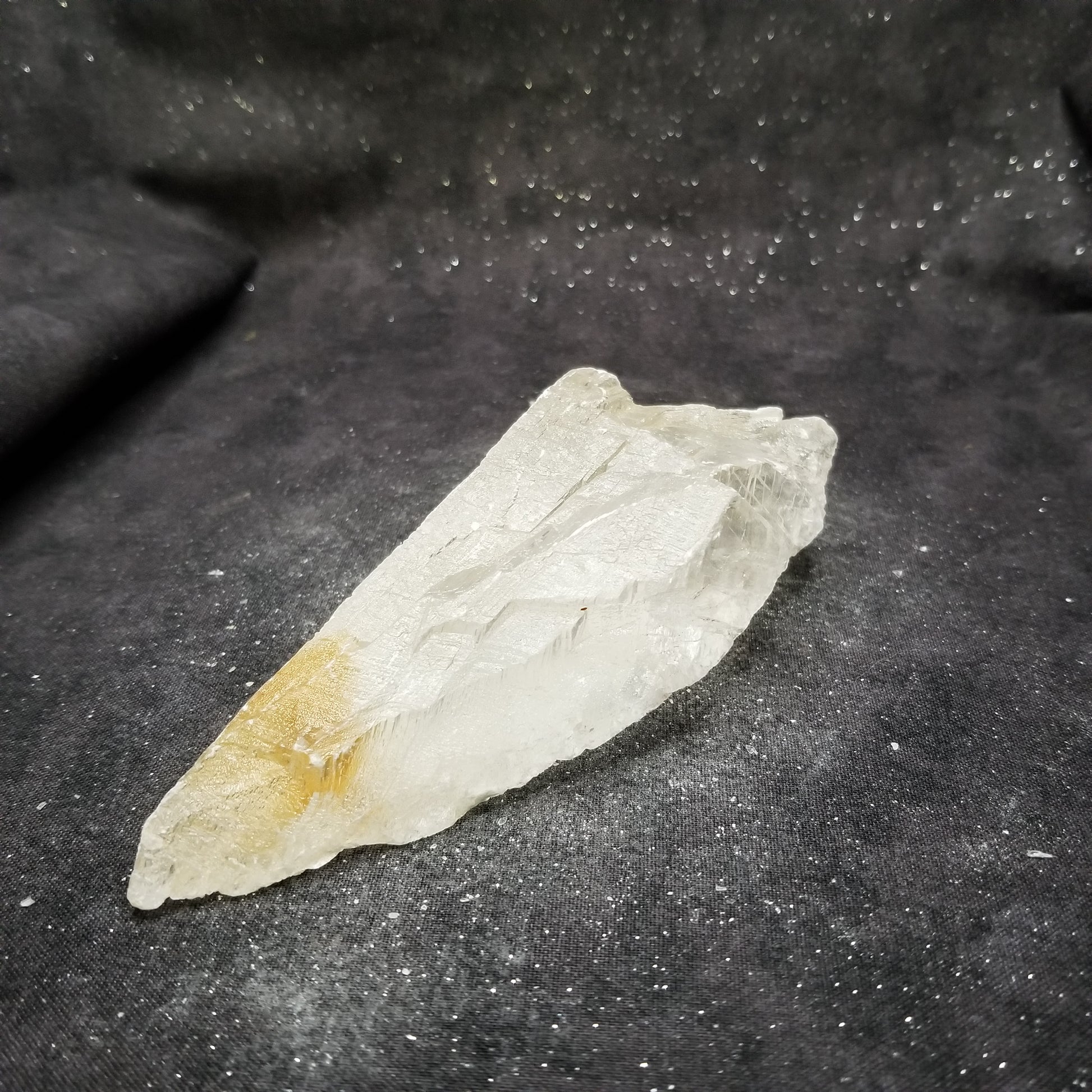 Golden Phantom Selenite Quartz Raw Rare Natural Crystal Stone Empowerment 155g (GPS22) Simply CBD LLC