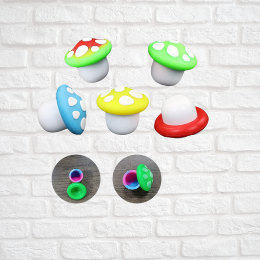 Silicone 5 Piece Mushroom Concentrate Containers Simply CBD LLC