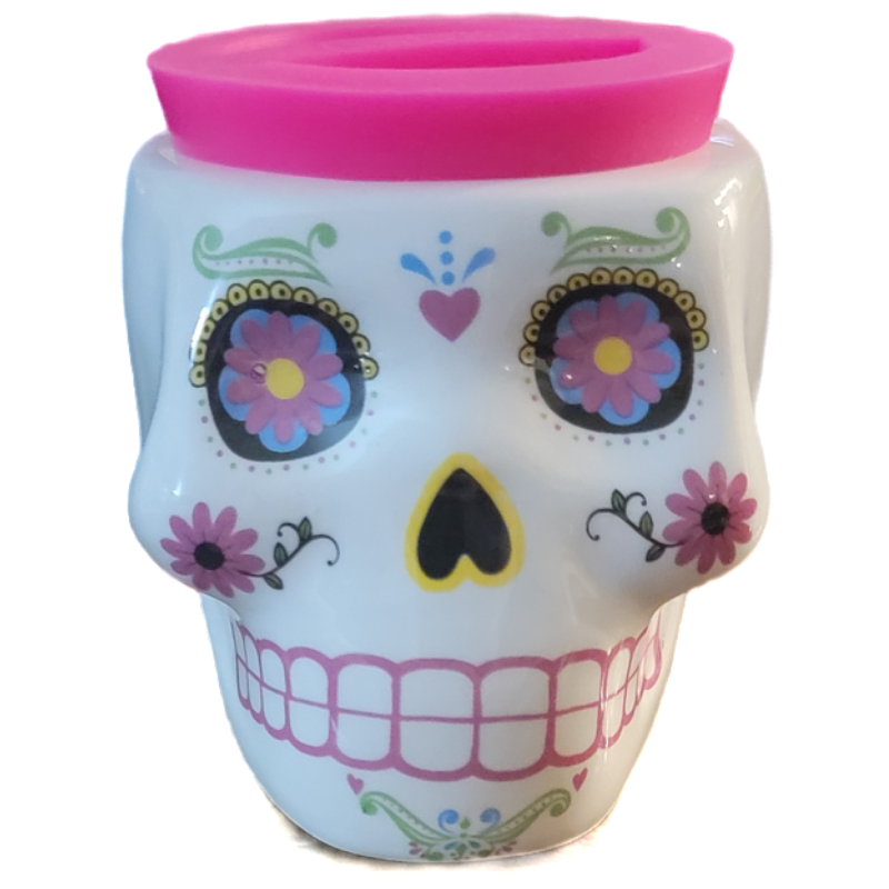 Sugar Skull Stash Jar Ceramic Simply CBD LLC
