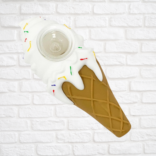 Ice Cream Cone Silicone Pipe Simply CBD LLC