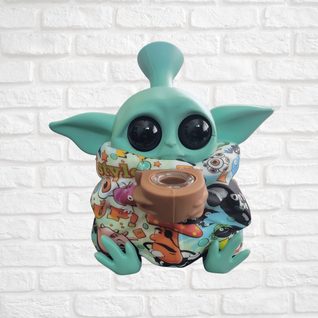 Baby Yoda Silicone Water Bong Pipe - Grogu " The Child" Simply CBD LLC