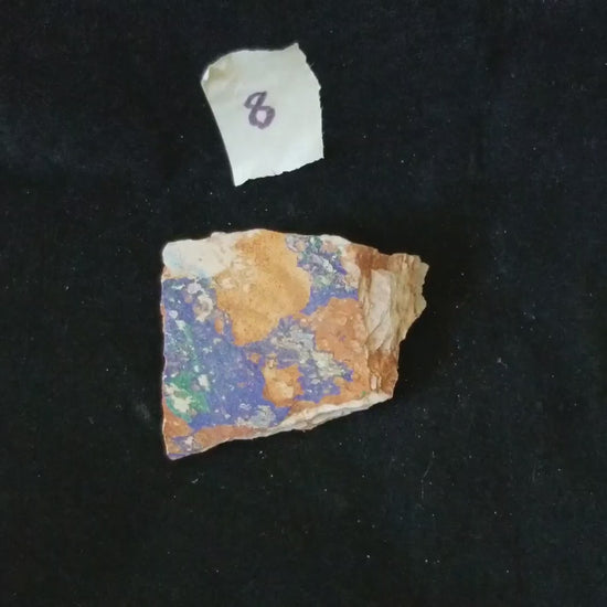 Malachite Azurite Chrysocolla Isolated Raw Natural Stone MAC8- vid