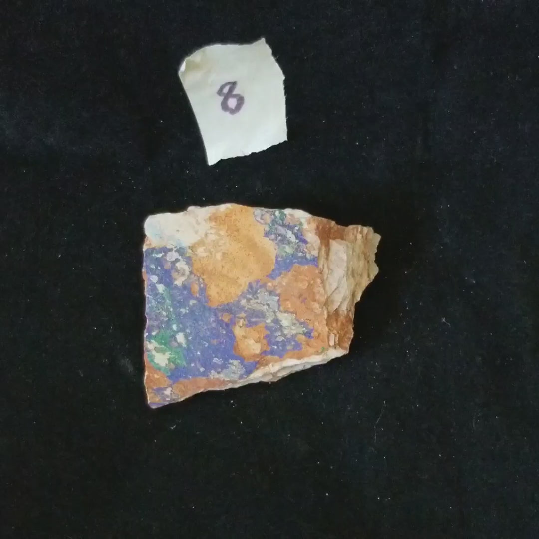 Malachite Azurite Chrysocolla Isolated Raw Natural Stone MAC8- vid