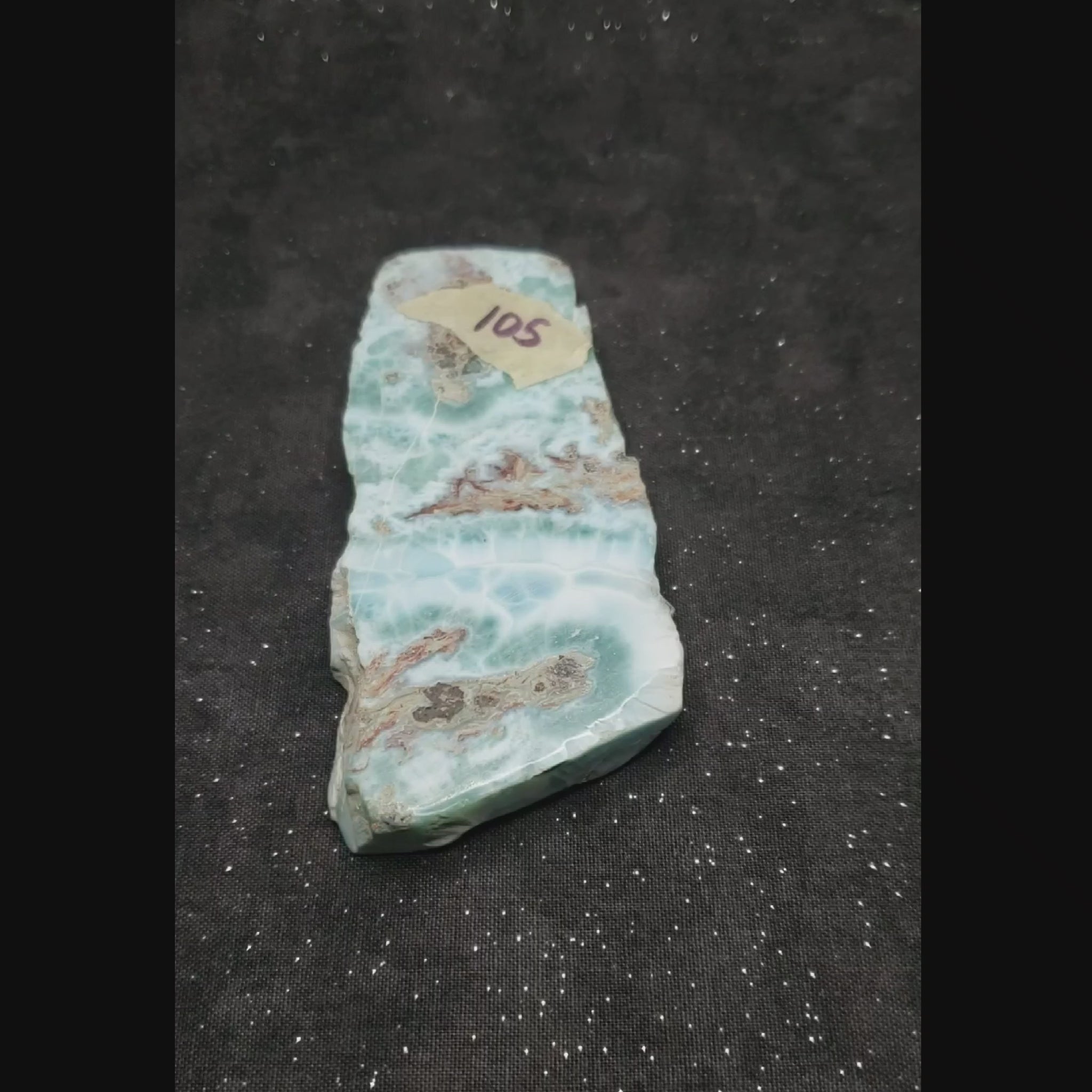 Larimar Lapidary Stone Dominican Republic LAR105 vid