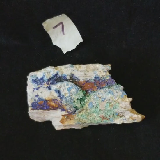 Malachite Azurite Chrysocolla Isolated Raw Natural Stone MAC7 vid