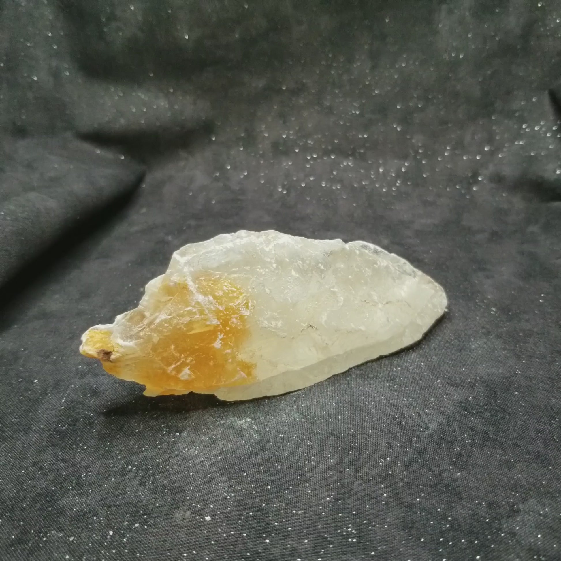 Golden Phantom Selenite Rare Raw Natural Crystal Stone vid
