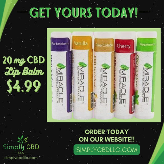 CBD Infused Lip Balm 20mg 5 Flavors