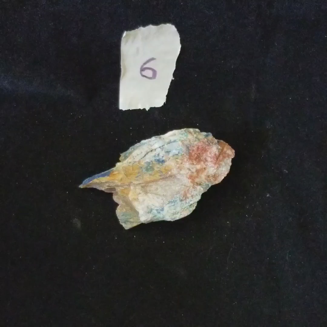 Malachite Azurite Chrysocolla Isolated Raw Natural Stone MAC6 vid