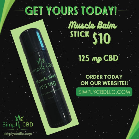 CBD Muscle Balm Stick 125 mg 0.5 oz