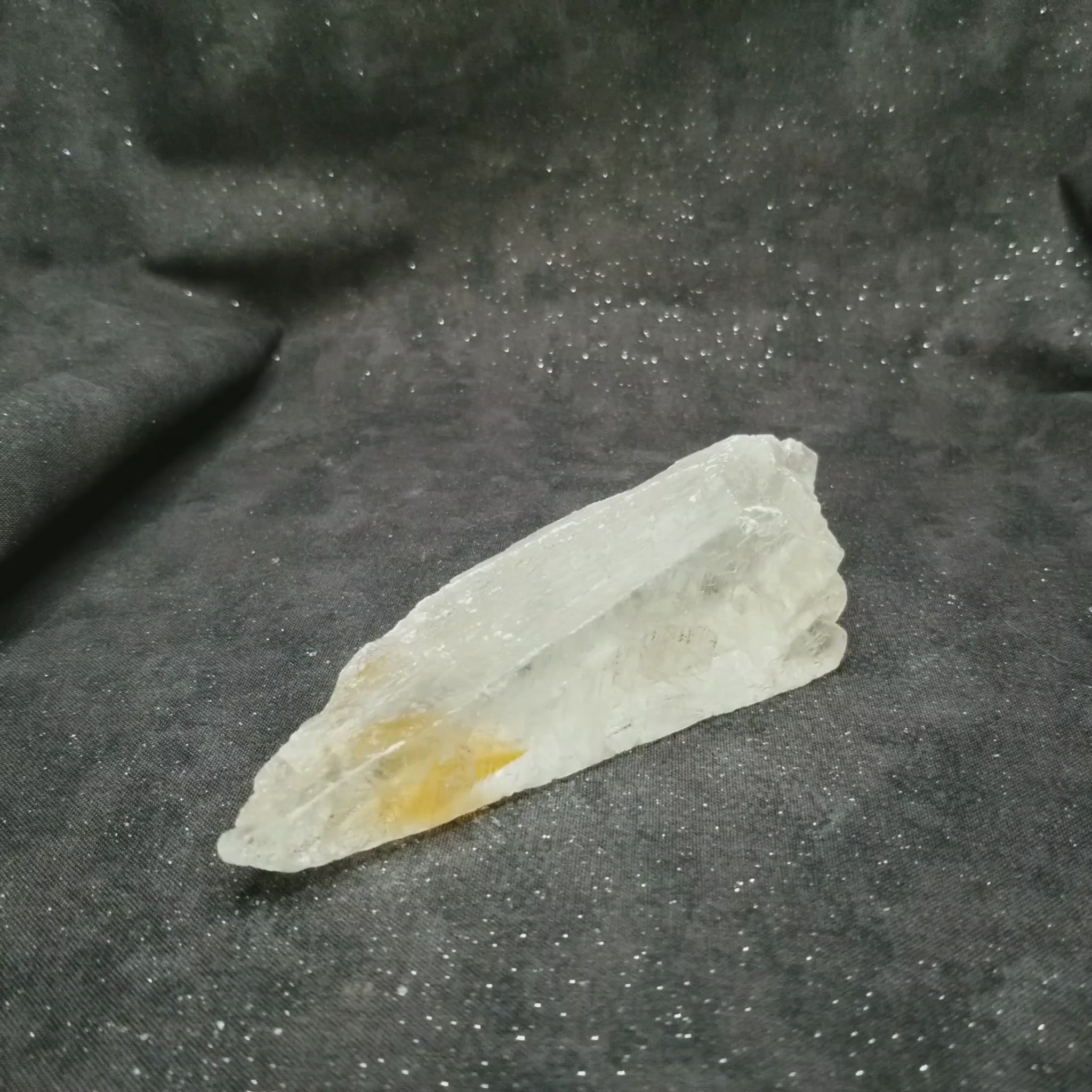 Golden Phantom Selenite Rare Raw Natural Crystal Stone vid