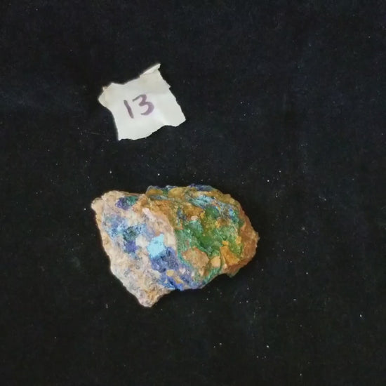 Malachite Azurite Chrysocolla Isolated Raw Natural Stone MAC13 vid