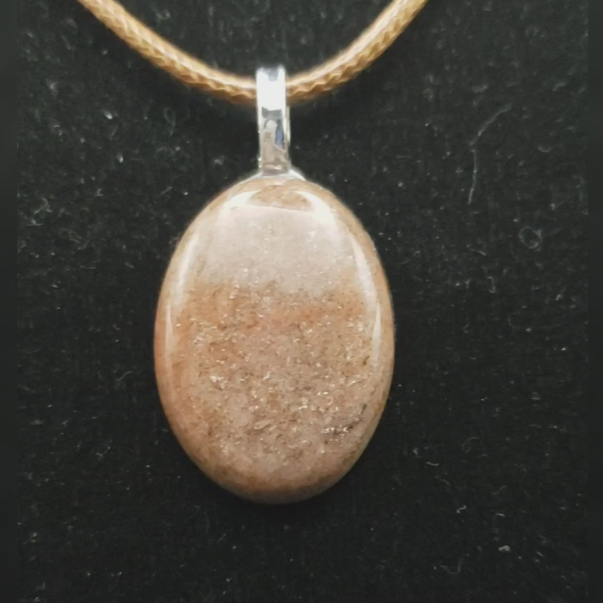 Brown Sparkle Stone Pendant CJ00043-4