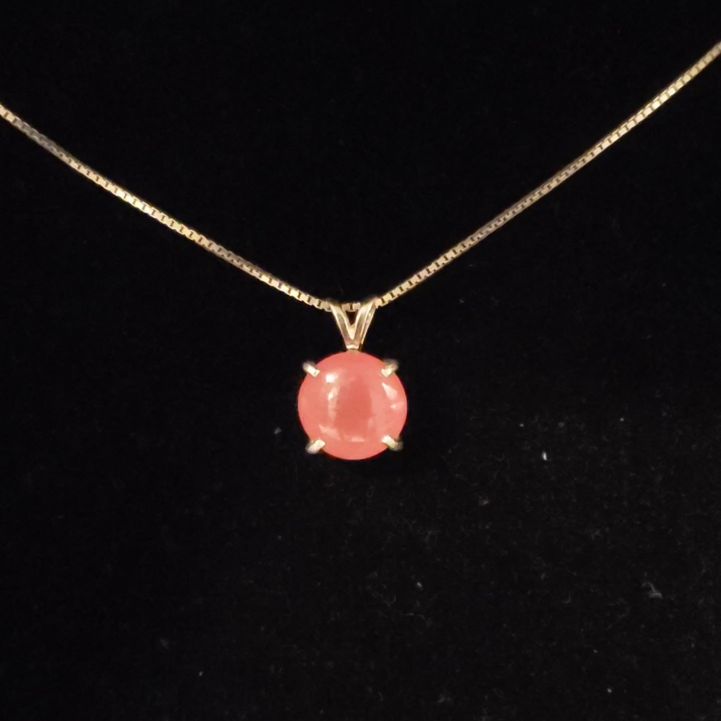 Rhodochrosite silver pendant