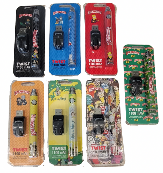 Backwoods/ Cookies/ Rick & Morty 1100 MAH 510 Cartridge Battery Simply CBD LLC