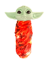 Load image into Gallery viewer, Silicone Baby Yoda Hand Pipe with Glass Bowl Simply CBD LLC
