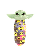 Load image into Gallery viewer, Silicone Baby Yoda Hand Pipe with Glass Bowl Simply CBD LLC
