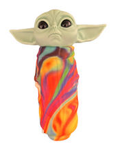 Load image into Gallery viewer, Silicone Baby Yoda Hand Pipe with Glass Bowl Simply CBD LLC
