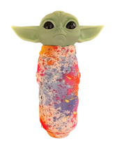 Load image into Gallery viewer, Silicone Baby Yoda Hand Pipe with Glass Bowl Simply CBD LLC
