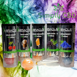 CBD Lollipops 100 mg each 6 flavors Simply CBD LLC