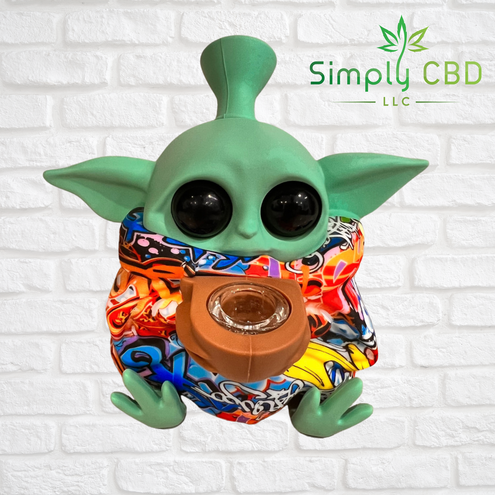 Collectible Baby Yoda Silicone Water Bong Pipe - Grogu " The Child" Simply CBD LLC