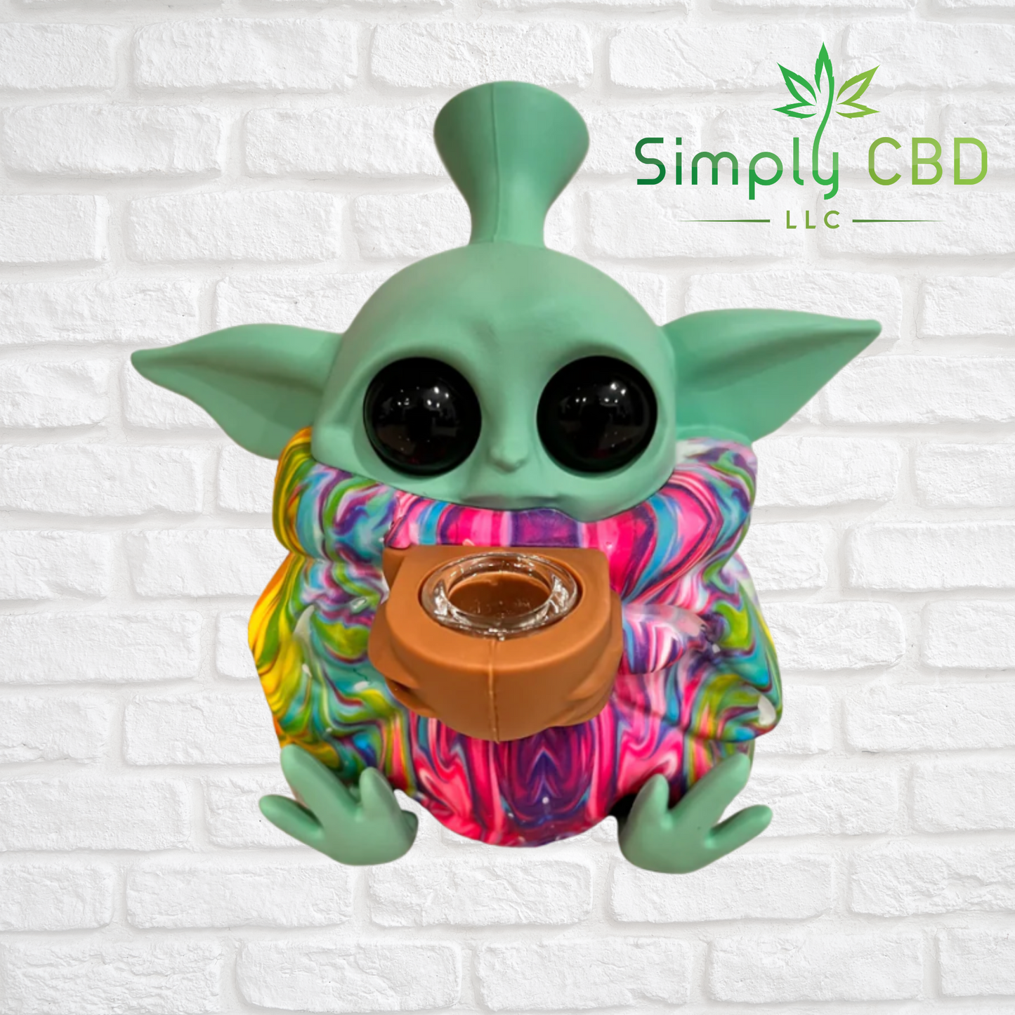 Collectible Baby Yoda Silicone Water Bong Pipe - Grogu " The Child" Simply CBD LLC