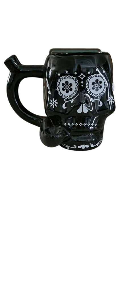 Skull Mug Ceramic Pipe Simply CBD LLC