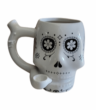 Load image into Gallery viewer, Skull Mug Ceramic Pipe Simply CBD LLC

