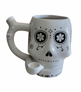 Skull Mug Ceramic Pipe Simply CBD LLC